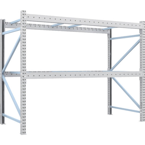 【送料都度見積】TRUSCO 重量パレットラック1トン2500×1100×H2000 2段 単体 1D-20B25-11-2