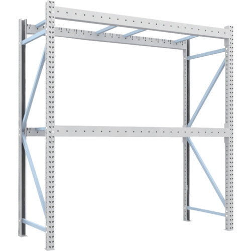 【送料都度見積】TRUSCO 重量パレットラック1トン2300×900×H2500 2段 単体 1D-25B23-09-2