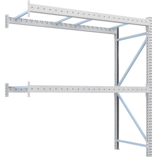 【送料都度見積】TRUSCO 重量パレットラック1トン2300×1000×H2500 2段 連結 1D-25B23-10-2B