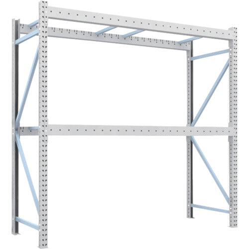 【送料都度見積】TRUSCO 重量パレットラック1トン2500×900×H2500 2段 単体 1D-25B25-09-2