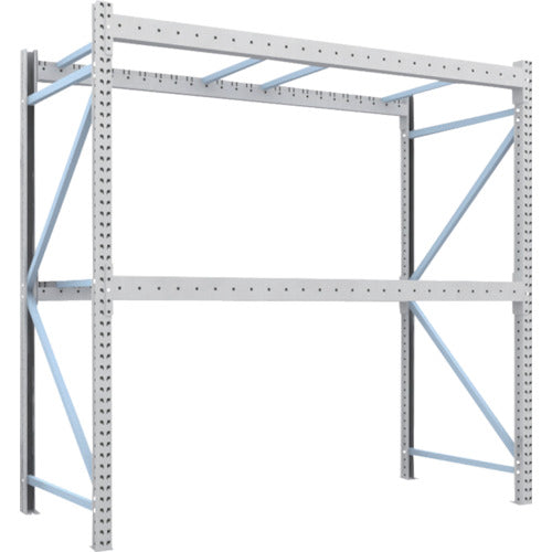 【送料都度見積】TRUSCO 重量パレットラック1トン2500×1100×H2500 2段 単体 1D-25B25-11-2