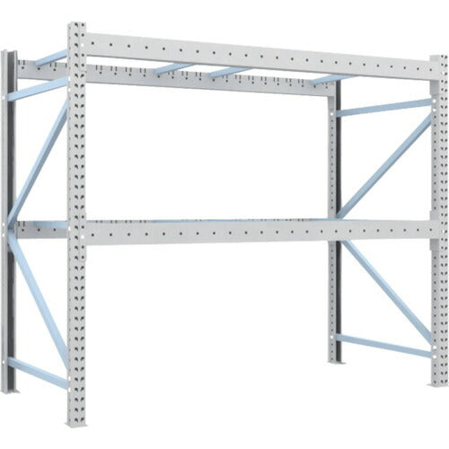 【送料都度見積】TRUSCO 重量パレットラック2トン2300×1100×H2000 2段 単体 2D-20B23-11-2