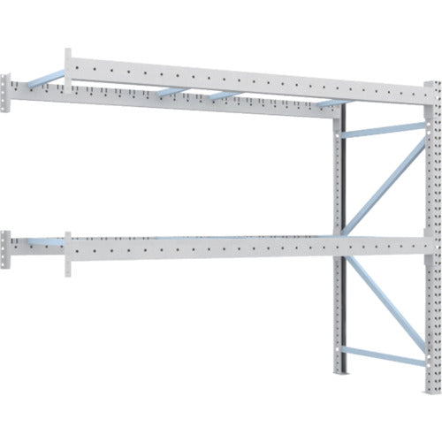 【送料都度見積】TRUSCO 重量パレットラック2トン2500×1000×H2000 2段 連結 2D-20B25-10-2B