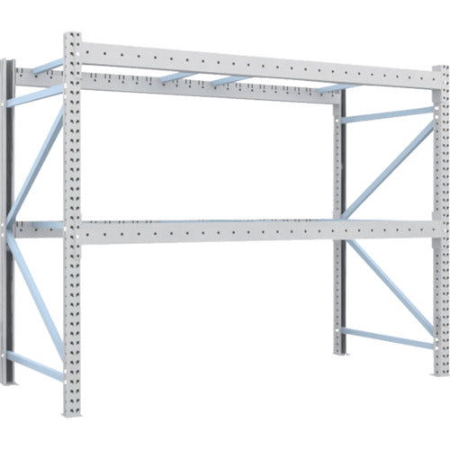 【送料都度見積】TRUSCO 重量パレットラック2トン2500×1100×H2000 2段 単体 2D-20B25-11-2