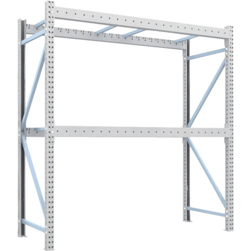 【送料都度見積】TRUSCO 重量パレットラック2トン2300×900×H2500 2段 単体 2D-25B23-09-2