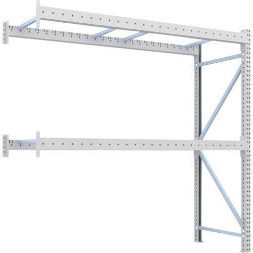 【送料都度見積】TRUSCO 重量パレットラック2トン2500×900×H2500 2段 連結 2D-25B25-09-2B