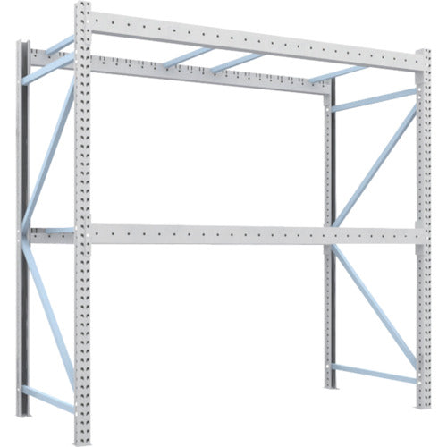 【送料都度見積】TRUSCO 重量パレットラック2トン2500×1100×H2500 2段 単体 2D-25B25-11-2