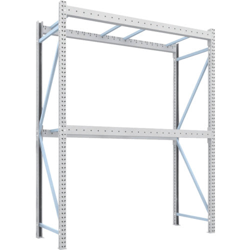 【送料都度見積】TRUSCO パレットラック2トン用2300X900XH3000 2段 単体 2D-30B23-09-2