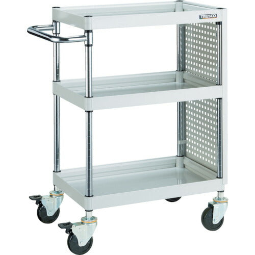 【取寄品】 TRUSCO ツールワゴン ファルコンワゴン 600X400 パネル付 ホワイト FAW-963P-W 【送料都度見積】