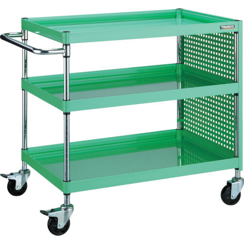 【取寄品】 TRUSCO ツールワゴン ファルコンワゴン 900X600 パネル付 ホワイト FAW-993P-W 【送料都度見積】