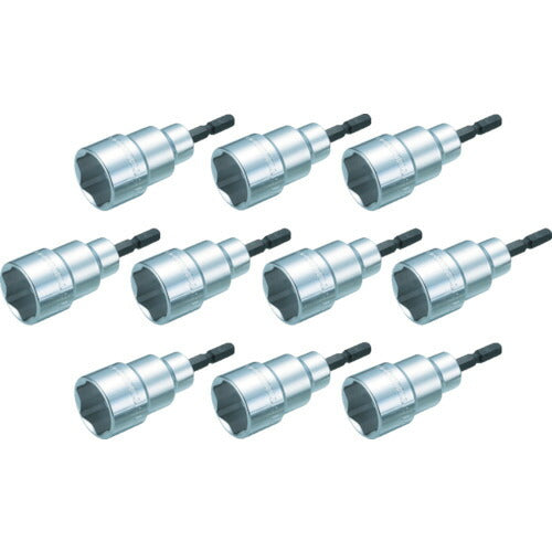 【取寄品】 TRUSCO まとめ買い 電動ドライバーソケット ショート 8mm 10個入 TEF-8S-10 【送料都度見積】