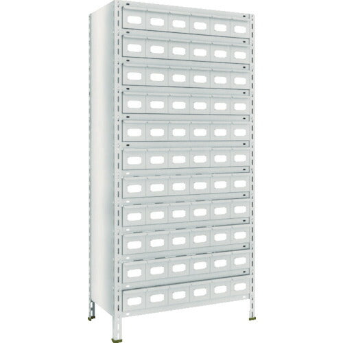 TRUSCO スチールラック 軽量棚引出付 875X450X1800 スチール引出小66 ネオグレー 63X-812A11(NG)