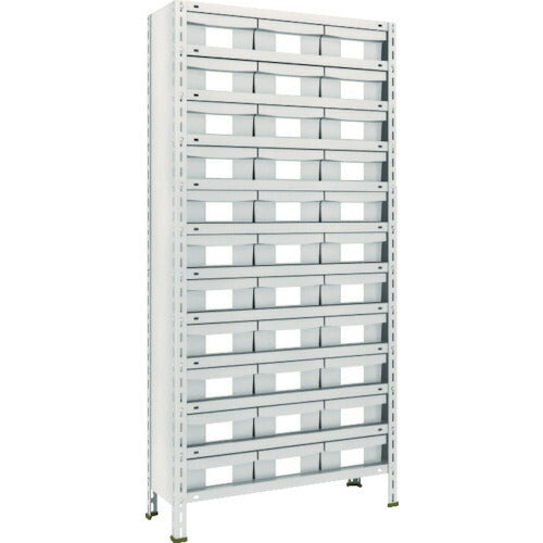 TRUSCO スチールラック 軽量棚 875X300X1800 樹脂引出NG 大X33 ネオグレー 63V-812F11(NG)