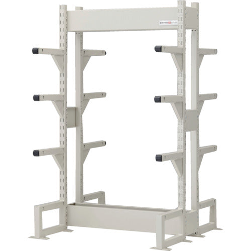 【取寄品】 TRUSCO ボルトレス長尺保管棚M1.5 複式基本900X300XH1500 4段 VRM1.55334W 【送料都度見積】