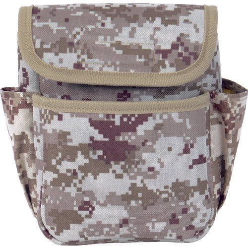 【取寄品】 TRUSCO 【売切廃番】デジタルデザート迷彩 腰袋 2段フタ・カラビナ付き TCM-W22 【送料都度見積】