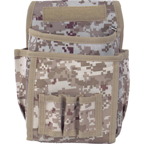 【取寄品】 TRUSCO 【売切廃番】デジタルデザート迷彩 腰袋 2段フタ・ドライバー差し3個付き TCM-W23 【送料都度見積】