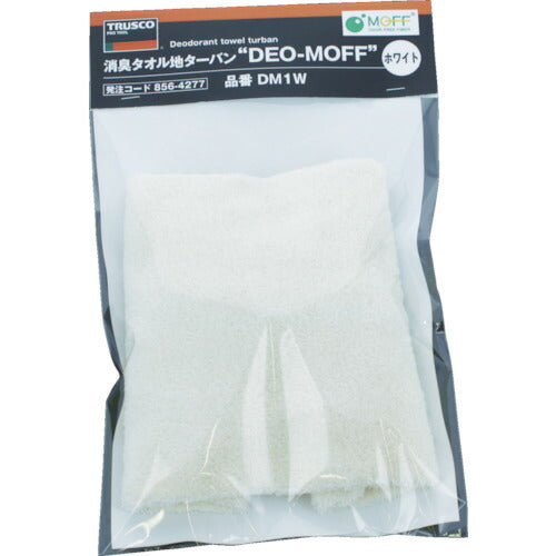 【取寄品】 TRUSCO 消臭タオル地ターバン DEO-MOFF ホワイト DM1W 【送料都度見積】