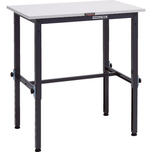 TRUSCO 軽荷重作業台高さ調節式(150kg)AEM型 900X750XH650~950 基本タイプ ダークグレー色 AEM-0975 DG