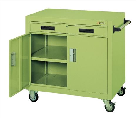 パネルワゴン（天板フラット・引出し・扉付） PGW-7A 020851 ※法人向け 個人宅配送不可