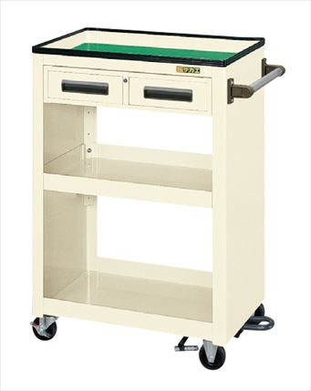 パネルワゴン（天板皿型・引出し・フットブレーキ付） PMW-4CBRI 020884 ※法人向け 個人宅配送不可