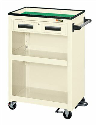 パネルワゴン（天板皿型・引出し・背パネル・フットブレーキ付） PMW-5CBRI 020886 ※法人向け 個人宅配送不可