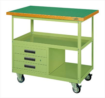 移動作業車（下段３段引出し付） SKR-330 021705 ※法人向け 個人宅配送不可