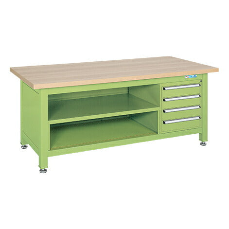 超重量作業台Ｗタイプ（キャビネットＷ－４Ｎ・中棚付） WM-89T4 032744 ※法人向け 個人宅配送不可