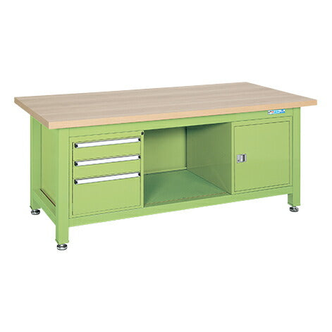 超重量作業台Ｗタイプ（キャビネットＷ－０Ｎ、Ｗ－３Ｎ付） WM-83F0B 032745 ※法人向け 個人宅配送不可