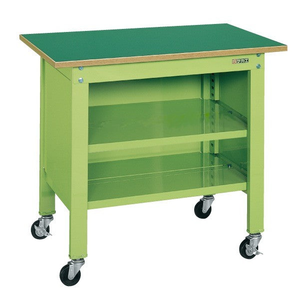一人用作業台ＣＰＢタイプ（軽量移動式・中棚付） CPB-126T 033312 ※法人向け 個人宅配送不可