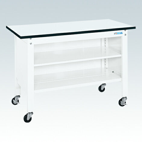 一人用作業台ＣＰＢタイプ（軽量移動式・中棚付） CPB-126TW 033389 ※法人向け 個人宅配送不可