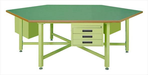 六角形中量作業台ＳＴＷタイプ SWT-24C 034428 ※法人向け 個人宅配送不可