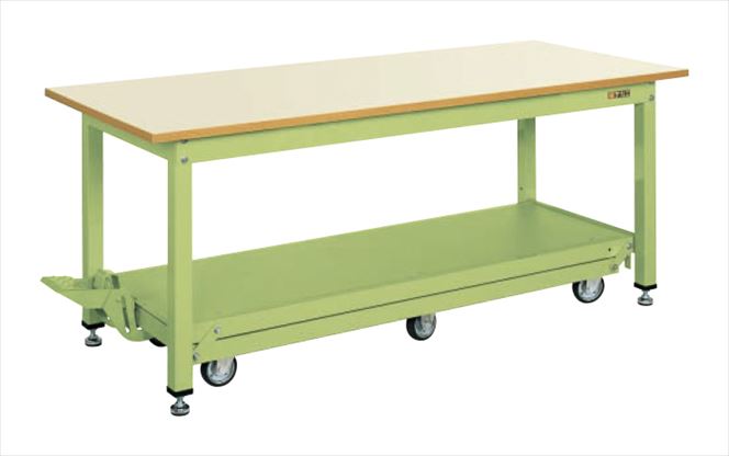 中量作業台ＫＴタイプ（ペダル昇降移動式・６輪車） KT-187Q6IG 035333 ※法人向け 個人宅配送不可