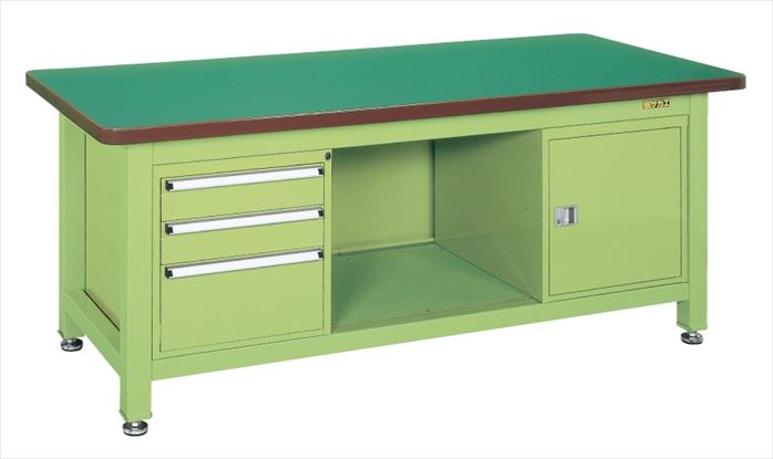 超重量作業台Ｗタイプ（キャビネットＷ－０Ｎ、Ｗ－３Ｎ付） WF-83F0B 045277 ※法人向け 個人宅配送不可