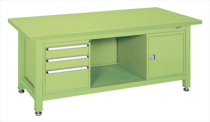 超重量作業台Ｗタイプ（キャビネットＷ－０Ｎ、Ｗ－３Ｎ付） WS-83F0B 045279 ※法人向け 個人宅配送不可