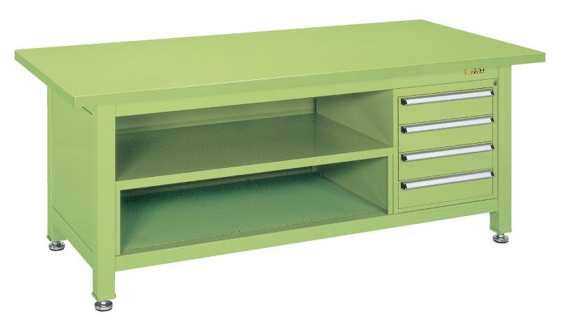 超重量作業台Ｗタイプ（キャビネットＷ－４Ｎ・中棚付） WS-8T4 045407 ※法人向け 個人宅配送不可