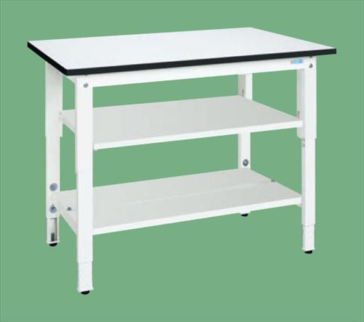 軽量高さ調整作業台ＴＫＫ８タイプ（中板・中棚付） TKK8-127T2LW 047087 ※法人向け 個人宅配送不可