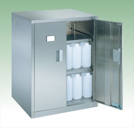 ステンレス薬品保管庫（両開き戸タイプ） SU-70B 083122 ※法人向け 個人宅配送不可