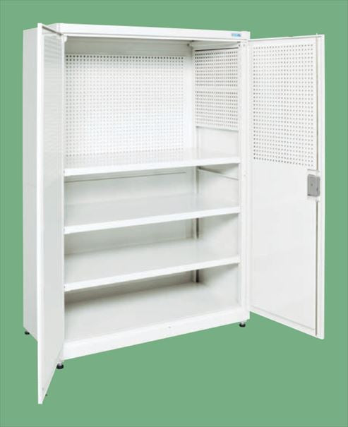 保管システム／ニューピットイン（両開扉パンチングパネル付） PNH-1263PW 143488 ※法人向け 個人宅配送不可