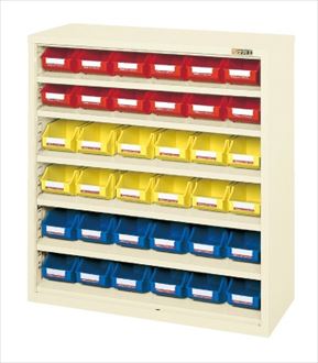 コンテナラックケース（パーツボックス付） SCR-9BI 144723 ※法人向け 個人宅配送不可