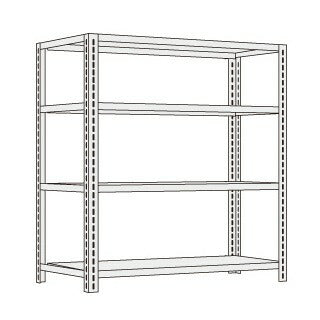ショップラック（均等耐荷重：８０ｋｇ／段・４段タイプ） SHR-1224P 171182 ※法人向け 個人宅配送不可