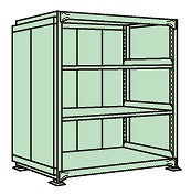 【送料都度見積 】中量棚ＰＢ型パネル付（５００ｋｇ／段・単体・４段タイプ） PBG-1164 185271 ※法人向け 個人宅配送不可