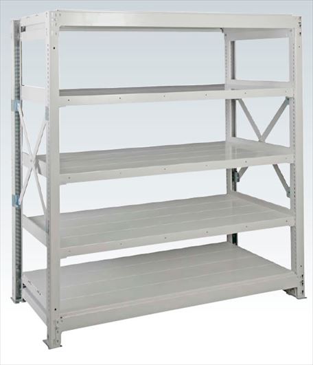 【送料都度見積 】重量棚ＮＲ型（１０００ｋｇ／段・単体・Ｈ２１１０ｍｍ・５段） NR-2555 189221 ※法人向け 個人宅配送不可