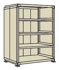 【送料都度見積 】ラークラックパネル付（１５０ｋｇ／段・単体・５段タイプ） PRLW-2115 197148 ※法人向け 個人宅配送不可