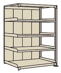 【送料都度見積 】中軽量棚ＰＭＬＷ型パネル付（２５０ｋｇ／段・連結・５段） PMLW-1155R 197311 ※法人向け 個人宅配送不可