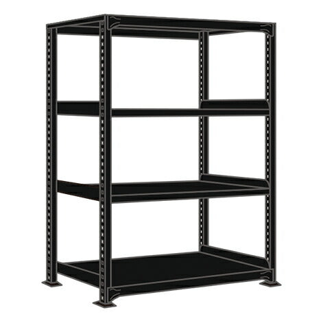 【送料都度見積 】ラークラック（１５０ｋｇ／段・単体・高さ１５００ｍｍ・４段） RLK-9124 197854 ※法人向け 個人宅配送不可