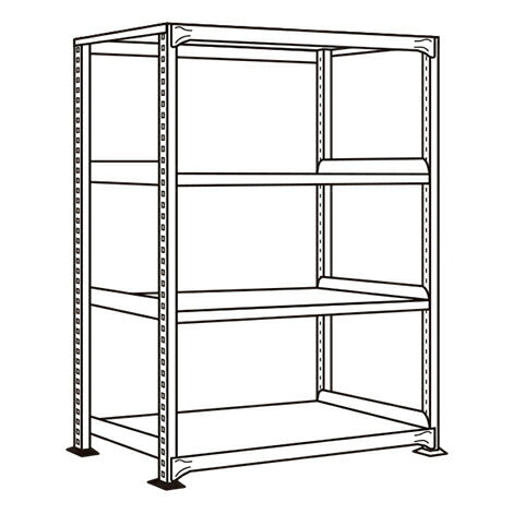 【送料都度見積 】ラークラック（１５０ｋｇ／段・単体・高さ１５００ｍｍ・４段） RLS-9114 198250 ※法人向け 個人宅配送不可
