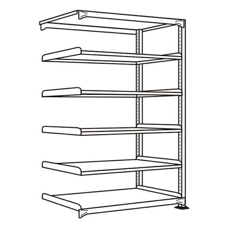 【送料都度見積 】ラークラック（１５０ｋｇ／段・連結・高さ２１００ｍｍ・６段） RLS-2316R 198359 ※法人向け 個人宅配送不可