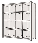 【送料都度見積 】物品棚ＬＪ型（１２０ｋｇ／段・高さ１２００ｍｍ・５段タイプ） LJ8725 204163 ※法人向け 個人宅配送不可