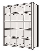 【送料都度見積 】物品棚ＬＪ型（１２０ｋｇ／段・高さ２１００ｍｍ・６段タイプ） LJ2516 204173 ※法人向け 個人宅配送不可