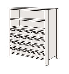 【送料都度見積 】物品棚ＬＥＫ型樹脂ボックス LEK8127-24T 204318 ※法人向け 個人宅配送不可